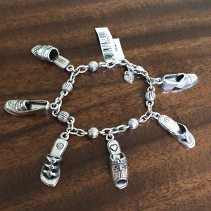 NWT Brighton retired “I Love Shoes” Charm Bracelet